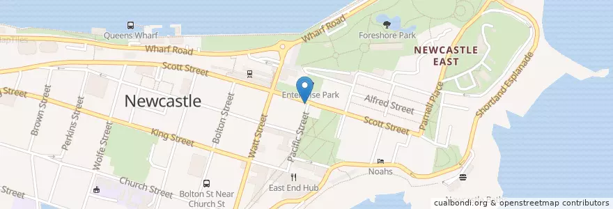 Mapa de ubicacion de 23hundred en オーストラリア, ニューサウスウェールズ, Newcastle-Maitland.