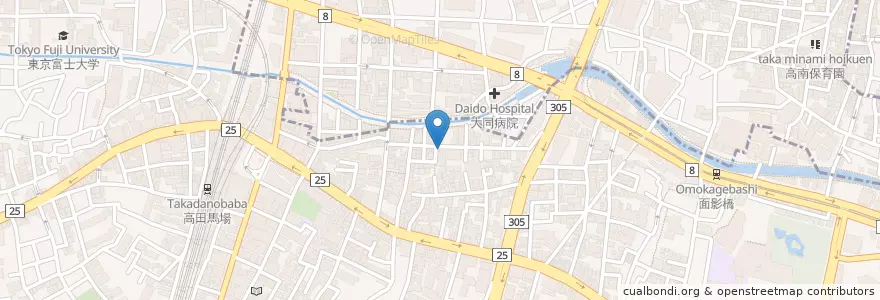 Mapa de ubicacion de Takada no Bar en ژاپن, 東京都, 新宿区.