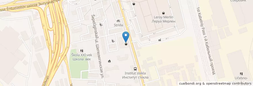 Mapa de ubicacion de The Бык en Russia, Distretto Federale Centrale, Москва, Юго-Восточный Административный Округ, Район Лефортово.