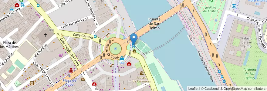 Mapa de ubicacion de 118 Plaza de Cuba en Spanje, Andalusië, Sevilla, Sevilla.