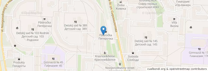 Mapa de ubicacion de Лекарства Урала en Russie, District Fédéral De L'Oural, Oblast De Sverdlovsk, Городской Округ Екатеринбург.