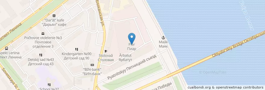 Mapa de ubicacion de Пиццерия Академия en Rusia, Distrito Federal Central, Óblast De Yaroslavl, Ярославский Район, Городской Округ Ярославль.