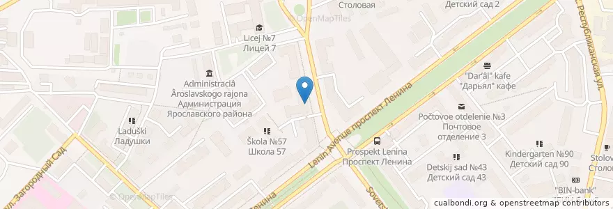Mapa de ubicacion de Телекомпания НТМ en Russia, Distretto Federale Centrale, Oblast' Di Jaroslavl', Ярославский Район, Городской Округ Ярославль.