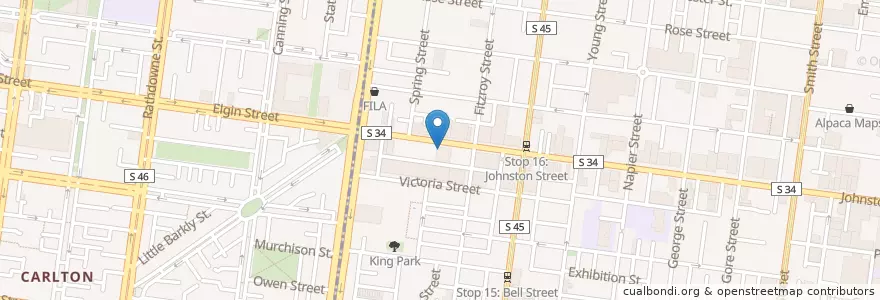 Mapa de ubicacion de Bella Roma en Australia, Victoria.