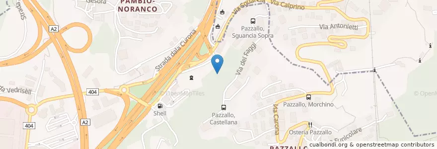 Mapa de ubicacion de Cimitero Pazzallo en Schweiz/Suisse/Svizzera/Svizra, Ticino, Distretto Di Lugano, Lugano, Circolo Di Lugano Ovest.