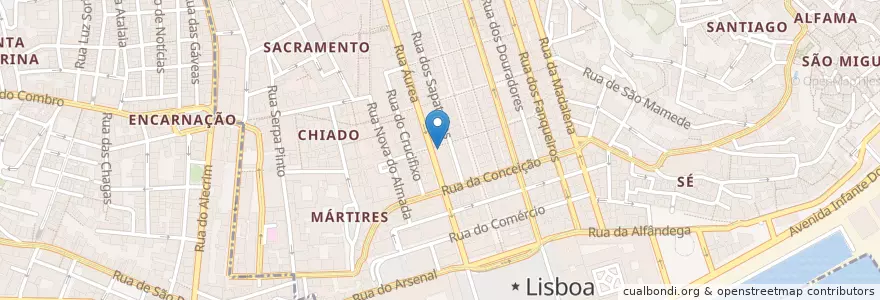 Mapa de ubicacion de Farmácia Cortez en Portekiz, Área Metropolitana De Lisboa, Lisboa, Grande Lisboa, Lizbon, Santa Maria Maior.