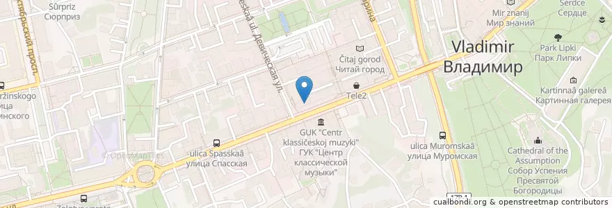 Mapa de ubicacion de Пятый элемент en Rusland, Centraal Federaal District, Владимирская Область, Городской Округ Владимир.