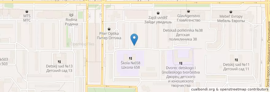 Mapa de ubicacion de округ Княжево en Russland, Föderationskreis Nordwest, Oblast Leningrad, Sankt Petersburg, Кировский Район, Округ Княжево.