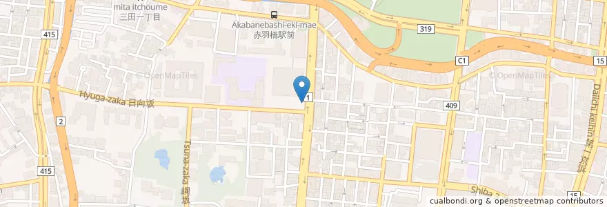 Mapa de ubicacion de 中川薬局 en Japan, 東京都, 港区.