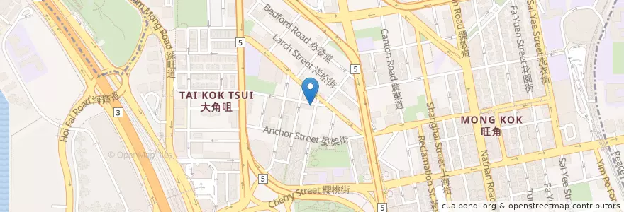 Mapa de ubicacion de Hang Seng Bank en 中国, 广东省, 香港, 九龍, 新界, 油尖旺區.