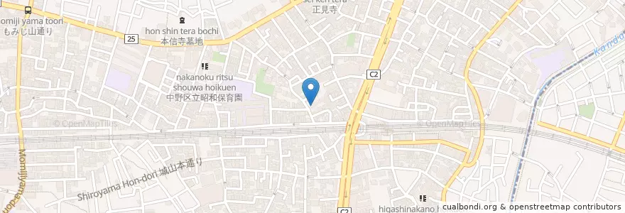 Mapa de ubicacion de 桜山キリストの教会 en Japonya, 東京都, 中野区.
