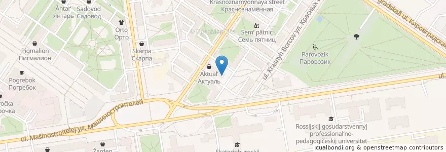 Mapa de ubicacion de Новая больница en Russie, District Fédéral De L'Oural, Oblast De Sverdlovsk, Городской Округ Екатеринбург.