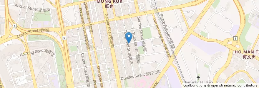 Mapa de ubicacion de 中國銀行 Bank Of China en 中国, 广东省, 香港 Hong Kong, 九龍 Kowloon, 新界 New Territories, 油尖旺區 Yau Tsim Mong District.