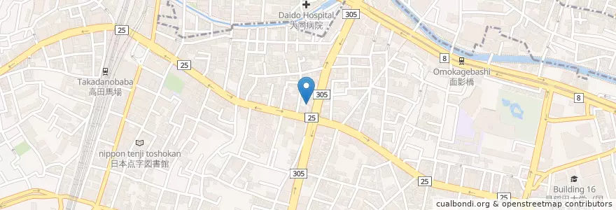 Mapa de ubicacion de 三ツ矢堂製麺 en Japonya, 東京都, 新宿区.