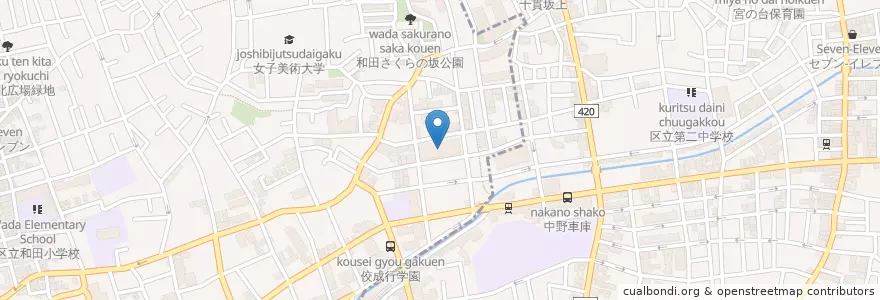 Mapa de ubicacion de 立正佼成会 中野教会 杉並教会 en Japão, Tóquio, 中野区.
