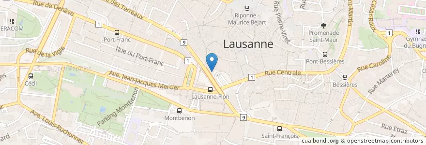 Mapa de ubicacion de D! Club en Suíça, Vaud, District De Lausanne, Lausanne.