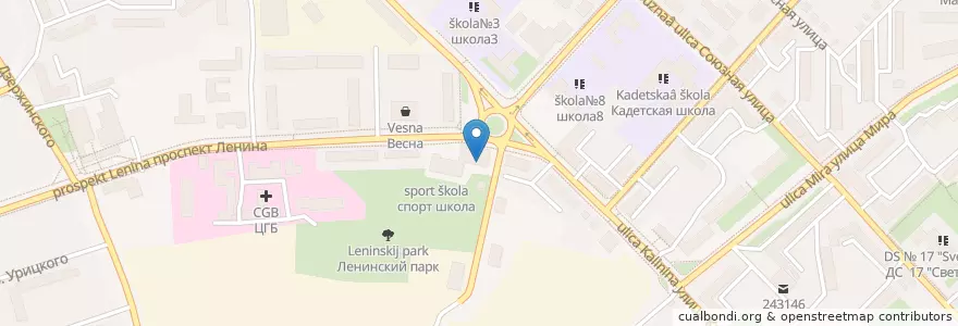 Mapa de ubicacion de ГДК en ロシア, 中央連邦管区, ブリャンスク州, Клинцовский Район, Городской Округ Клинцы.