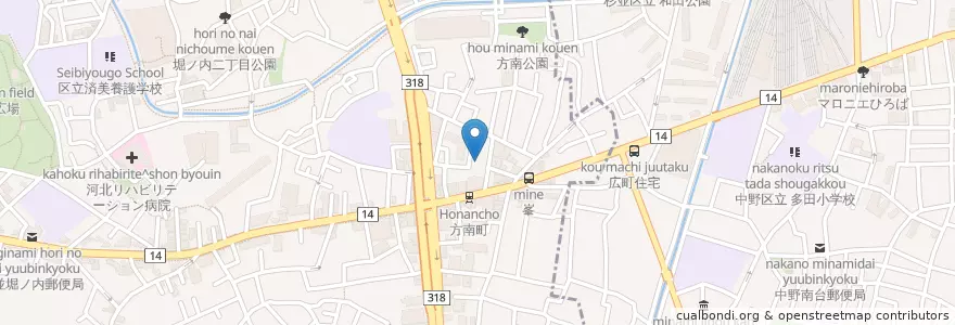 Mapa de ubicacion de バラト en 일본, 도쿄도, 杉並区.