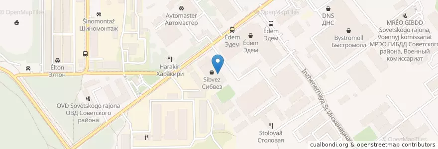 Mapa de ubicacion de Уралсиб en Rusya Federasyonu, Сибирский Федеральный Округ, Novosibirsk Oblastı, Городской Округ Новосибирск.