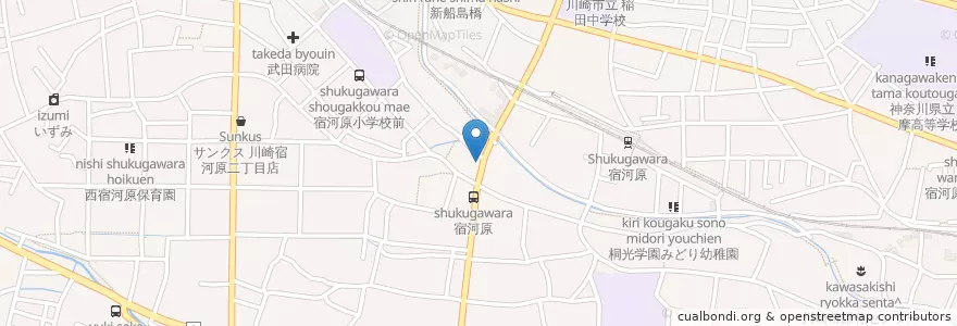 Mapa de ubicacion de 盛華園 en Japon, Préfecture De Kanagawa, Kawasaki, Tama-Ku.
