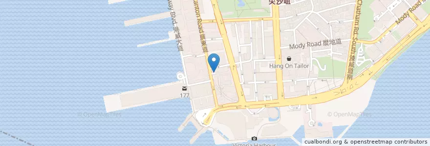 Mapa de ubicacion de 1 Peking Road en China, Guangdong, Hongkong, New Territories, 油尖旺區 Yau Tsim Mong District.