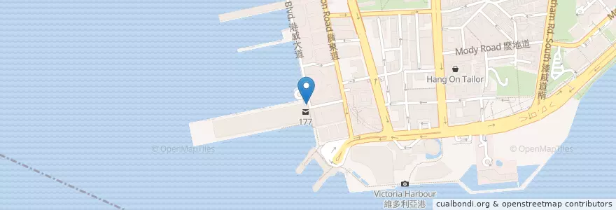 Mapa de ubicacion de Ocean Terminal en Китай, Гуандун, Гонконг, Новые Территории, 油尖旺區 Yau Tsim Mong District.