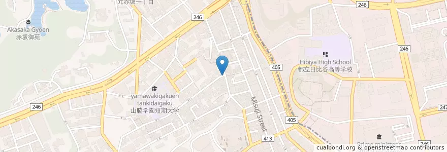 Mapa de ubicacion de 松月庵 en 日本, 東京都.