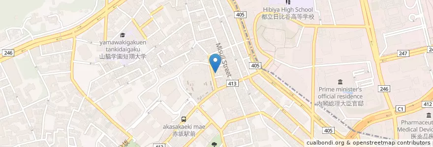 Mapa de ubicacion de エクセルシオール カフェ en Japan, Tokio, 港区.