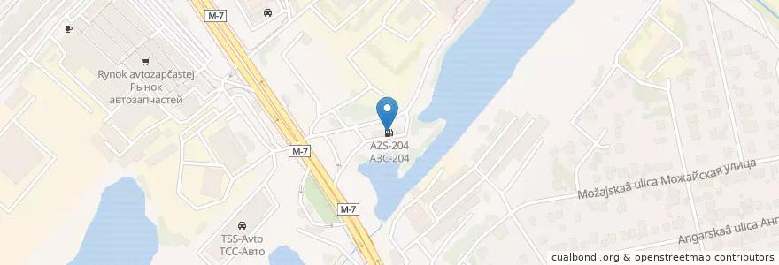 Mapa de ubicacion de АЗС-204 en Russie, District Fédéral De La Volga, Oblast De Nijni Novgorod, Городской Округ Нижний Новгород.