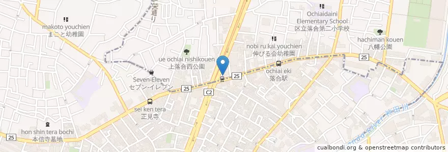 Mapa de ubicacion de マクドナルド en 日本, 東京都, 中野区.
