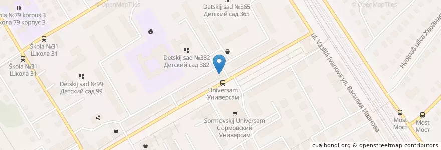 Mapa de ubicacion de 36.7 en Russia, Circondario Federale Del Volga, Нижегородская Область, Городской Округ Нижний Новгород.
