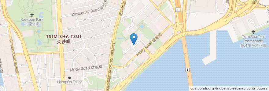 Mapa de ubicacion de cross harbour en China, Guangdong, Hong Kong, Kowloon, New Territories, Yau Tsim Mong District.