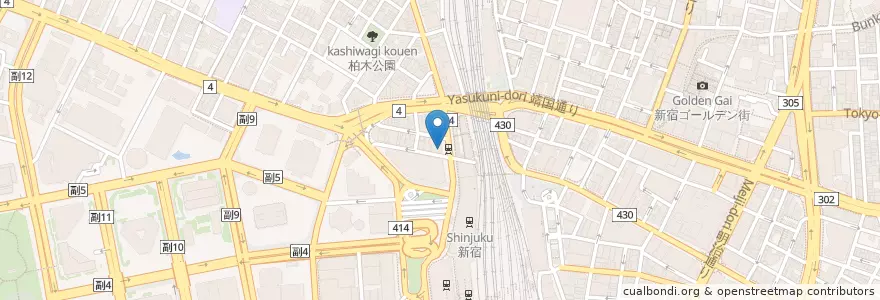 Mapa de ubicacion de サンドラッグ en ژاپن, 東京都, 新宿区.