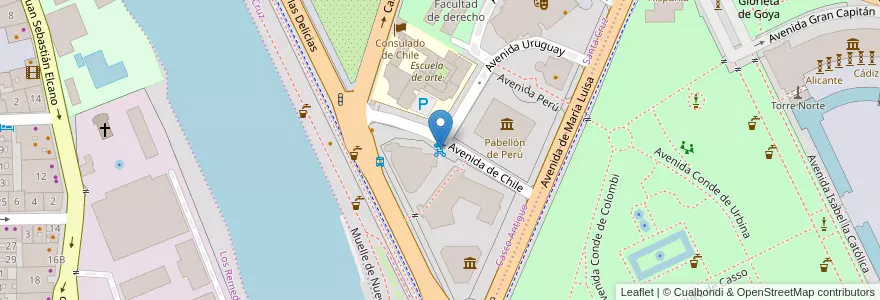 Mapa de ubicacion de 119 Avenida de Chile en Spain, Andalusia, Sevilla, Seville.