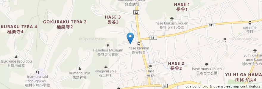 Mapa de ubicacion de 浅羽屋 en Japon, Préfecture De Kanagawa, 鎌倉市.