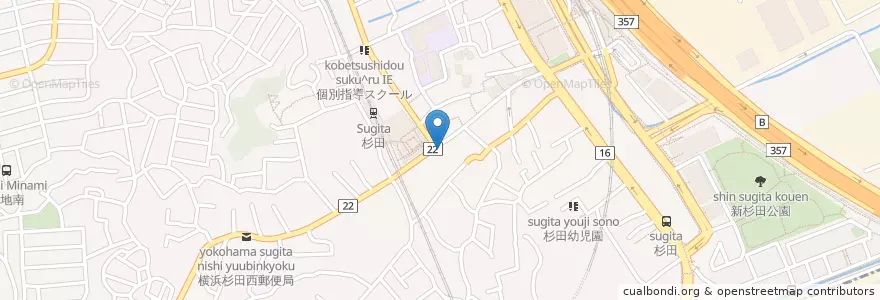 Mapa de ubicacion de HAC ドラッグ en Japón, Prefectura De Kanagawa, Yokohama, 磯子区.