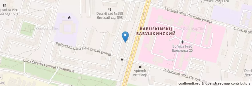 Mapa de ubicacion de ЮниКредит en Rússia, Distrito Federal Central, Москва, Северо-Восточный Административный Округ, Бабушкинский Район.