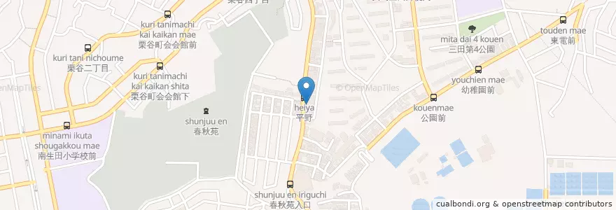 Mapa de ubicacion de 鯉寿司 en 日本, 神奈川県, 川崎市, 多摩区.