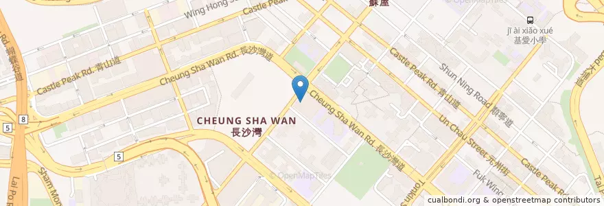 Mapa de ubicacion de Trade Square en China, Guangdong, Hong Kong, Kowloon, New Territories, Sham Shui Po District.