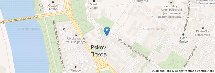 Mapa de ubicacion de Гинеколог en ロシア, 北西連邦管区, プスコフ州, Псковский Район, Городской Округ Псков.