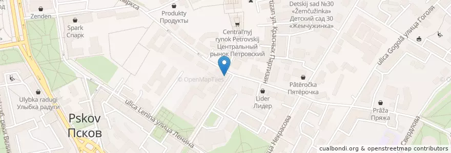 Mapa de ubicacion de Аптека 003 en ロシア, 北西連邦管区, プスコフ州, Псковский Район, Городской Округ Псков.