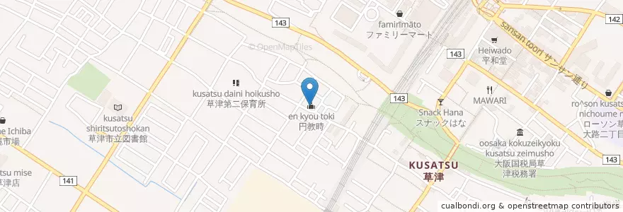 Mapa de ubicacion de 円教時 en Giappone, Prefettura Di Shiga, 草津市.