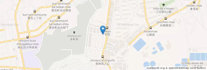 Mapa de ubicacion de 大森医院 en 일본, 가나가와현, 川崎市, 多摩区.