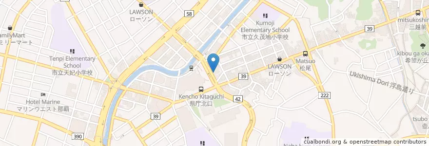 Mapa de ubicacion de 沖縄銀行本店 en 日本, 沖縄県, 那覇市.