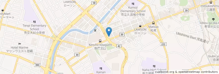 Mapa de ubicacion de みずほ銀行 en Jepun, 沖縄県, 那覇市.