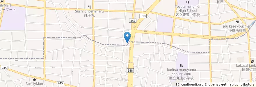 Mapa de ubicacion de マクドナルド en Japan, 東京都, 中野区.