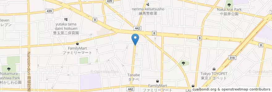 Mapa de ubicacion de 中田歯科医院 en 일본, 도쿄도, 練馬区.
