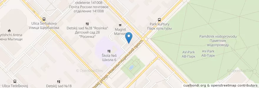 Mapa de ubicacion de Администрация г. Мытищи en Rusland, Centraal Federaal District, Oblast Moskou, Городской Округ Мытищи.