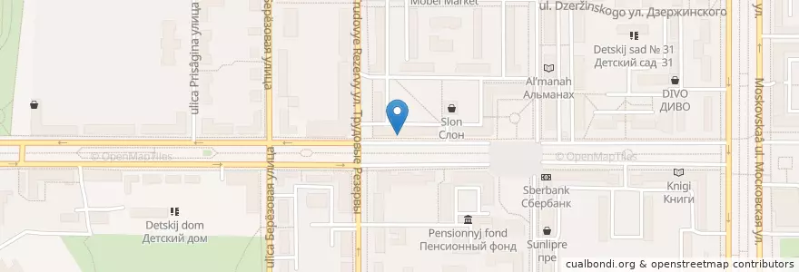 Mapa de ubicacion de Аптека №117 en روسيا, Центральный Федеральный Округ, Тульская Область, Городской Округ Новомосковск.