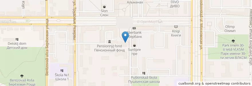 Mapa de ubicacion de Победа 3D en Rusia, Центральный Федеральный Округ, Тульская Область, Городской Округ Новомосковск.